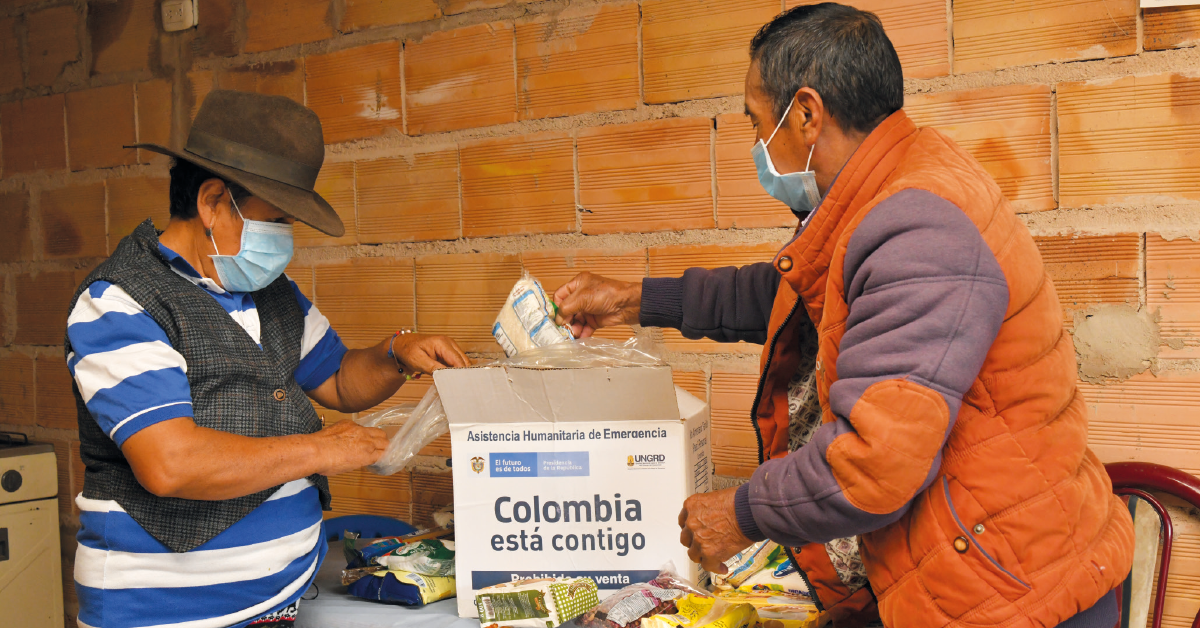 Como parte de la estrategia “Colombia está Contigo”, se repartieron ayudas humanitarias a los sectores vulnerables de los departamentos de la zona andina.