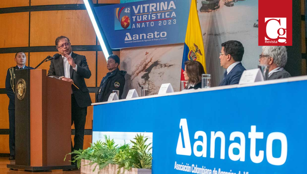 El Presidente Gustavo Petro participó este miércoles en la instalación de la XLII Vitrina Turística de la Asociación Colombiana de Agencias de Viajes y Turismo (Anato), evento en el cual invitó a esta industria a promover a Colombia como el país de la belleza en todo el mundo.